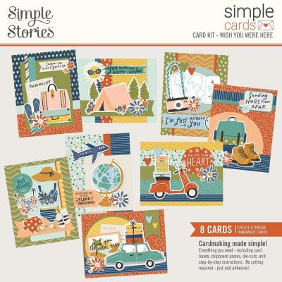 Simple Stories Safe Travels - Cards Kit - Wish You Were Here